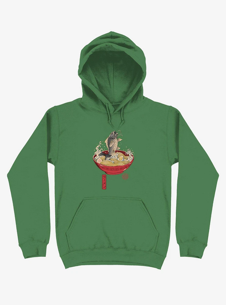 Fish Ramen Kelly Green Hoodie