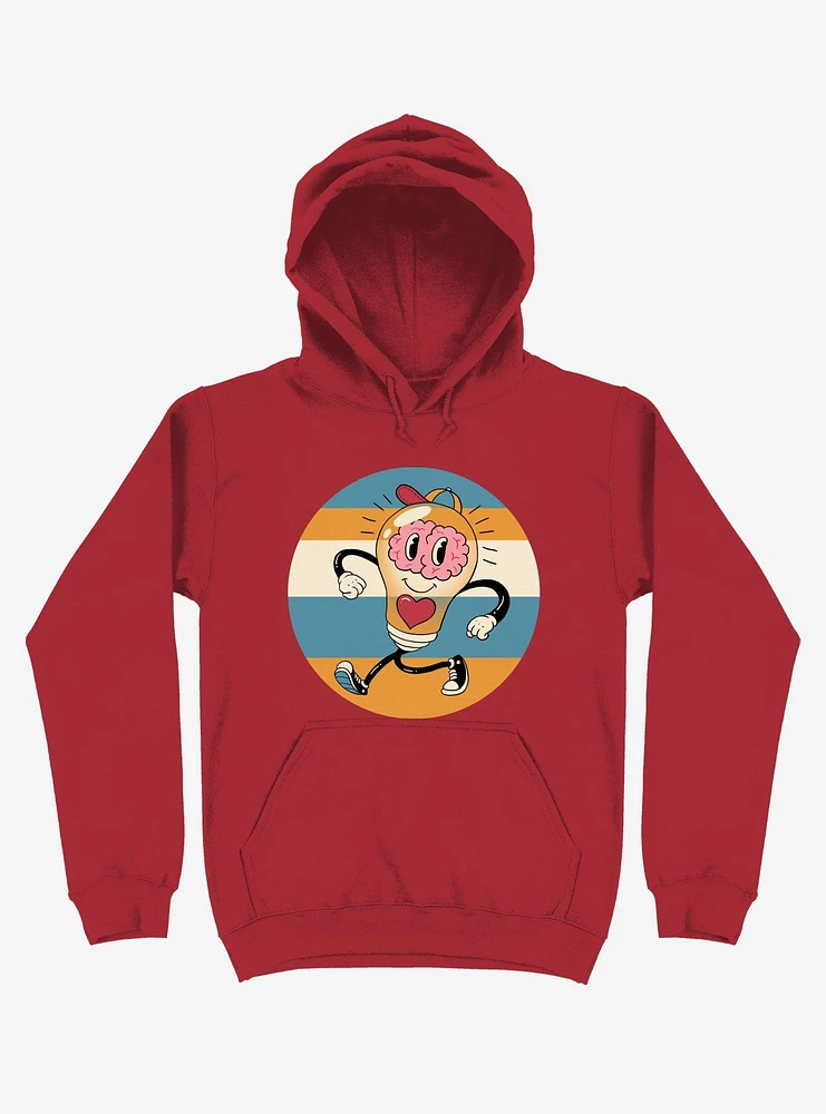 Happy Within Light Bulb Red Hoodie
