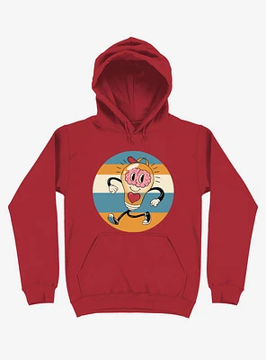 Happy Within Light Bulb Red Hoodie