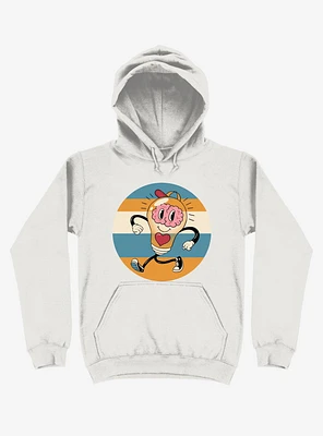 Happy Within Light Bulb White Hoodie