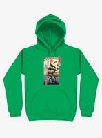 Turtle Stream Kame Ukiyo-e Kelly Green Hoodie