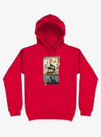 Turtle Stream Kame Ukiyo-e Red Hoodie