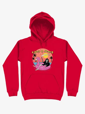 Life's A Beach! Grim Reaper Red Hoodie