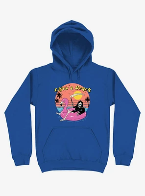 Life's A Beach! Grim Reaper Royal Blue Hoodie