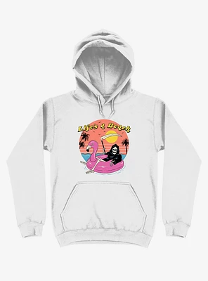 Life's A Beach! Grim Reaper White Hoodie
