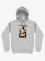 Geisha Cat Lisa Ukiyo-e Silver Hoodie