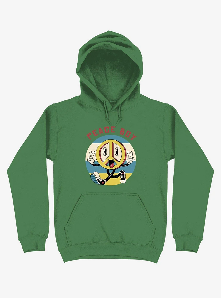 Peace Maker Boy Kelly Green Hoodie