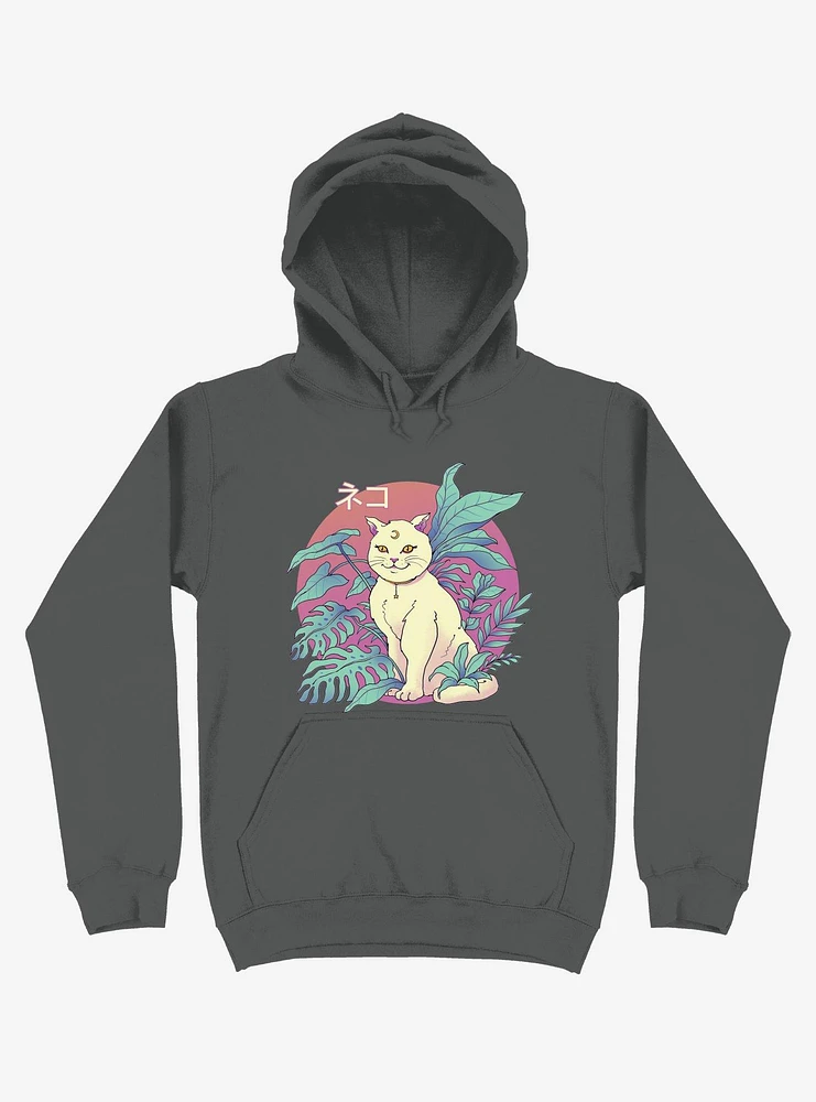 Leaves Vapor Cat Asphalt Grey Hoodie