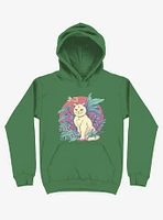 Leaves Vapor Cat Kelly Green Hoodie