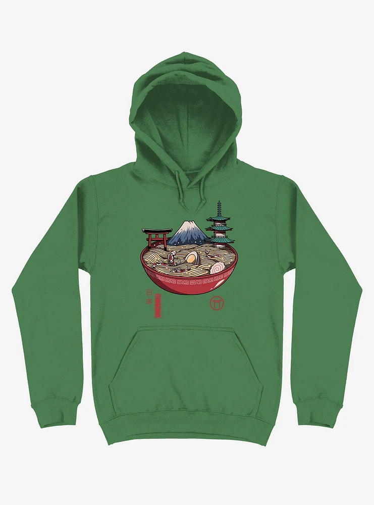 Japanese Ramen Kelly Green Hoodie