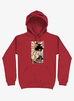 Samurai Sword Ocean Ukiyo-e Red Hoodie