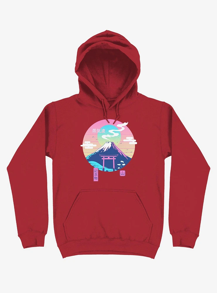 Fuji Wave Red Hoodie