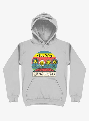 Happy Little Plants Silver Hoodie