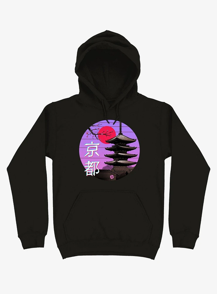 Kyoto Wave Black Hoodie