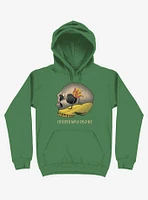 Memento Mori Flower Skull Kelly Green Hoodie