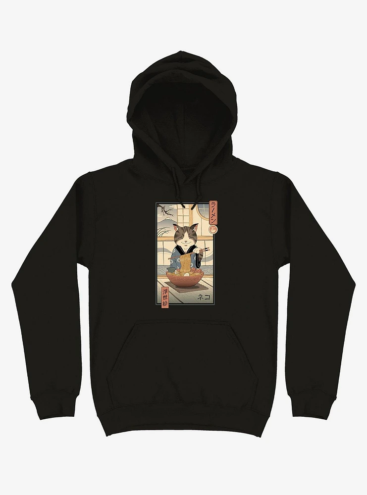 Cat Neko Ramen Ukiyo-e Hoodie