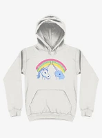 Rainbow Connection Unicorn And Narwhal White Hoodie