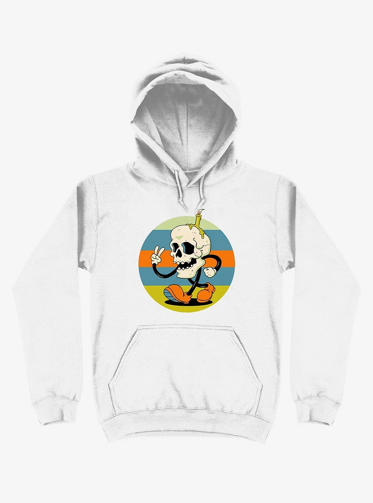 Skull Candle Boy White Hoodie