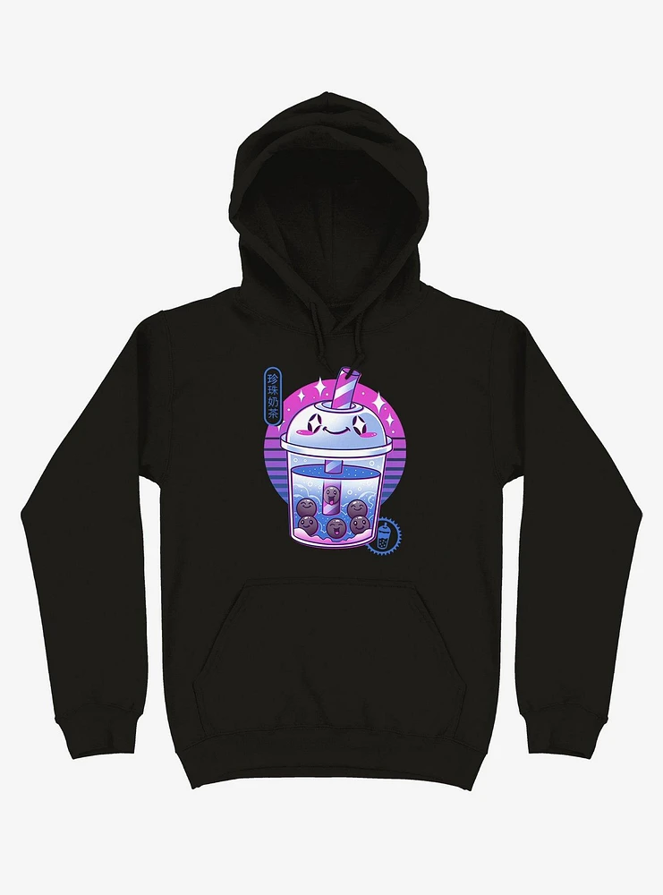 Boba Wave Tea Black Hoodie