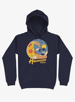 Hawaiian Pizza Navy Blue Hoodie