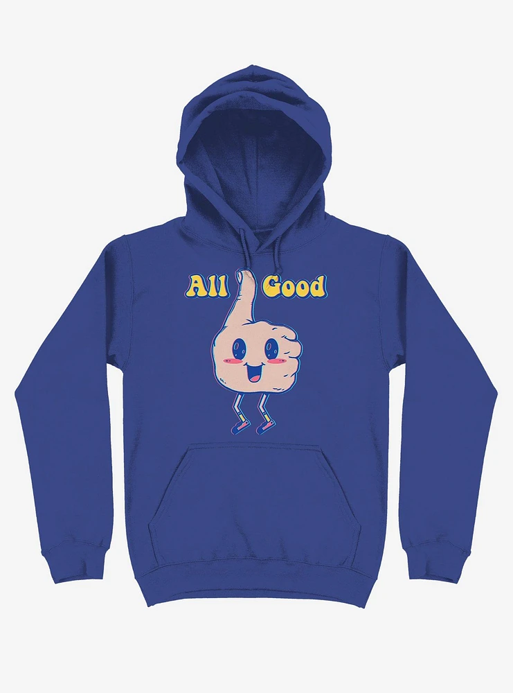It's All Good Thumbs Up Royal Blue Hoodie