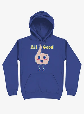 It's All Good Thumbs Up Royal Blue Hoodie