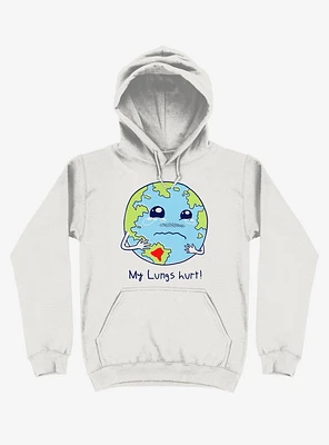 Lungs Of Earth White Hoodie