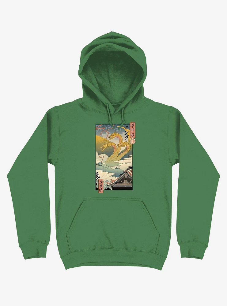 Monster Zero Ukiyo-e Kelly Green Hoodie