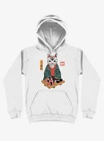 Neko Cat Sushi Bar White Hoodie