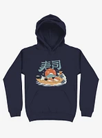 Sushi Pop Boat Navy Blue Hoodie