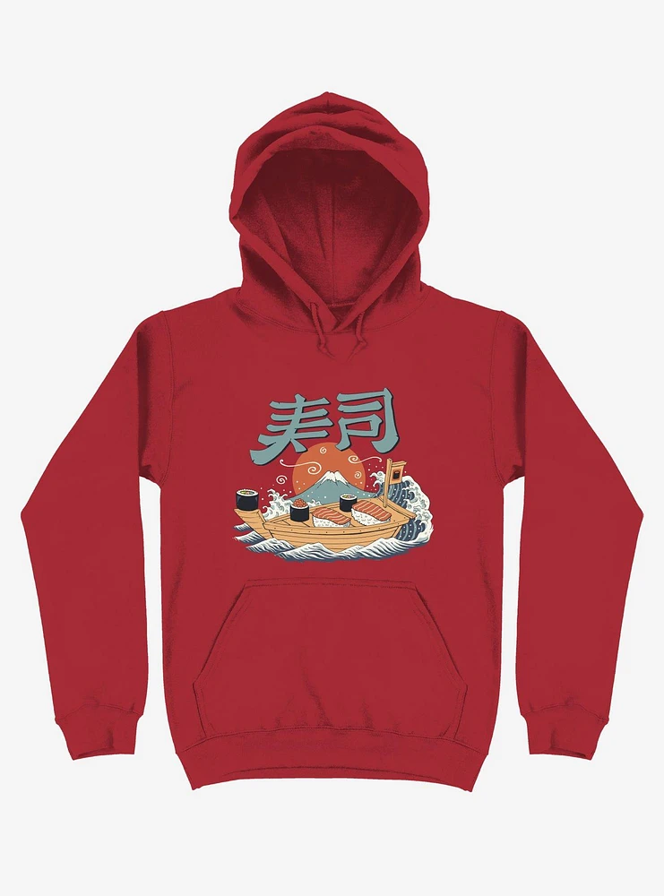 Sushi Pop Boat Red Hoodie