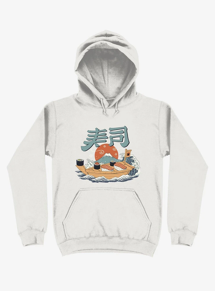 Sushi Pop Boat White Hoodie