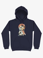 The Kiss Ukiyo-e Navy Blue Hoodie