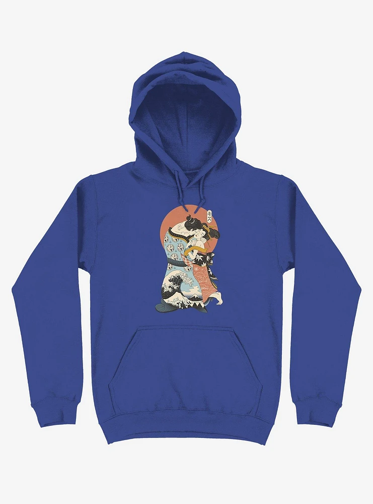 The Kiss Ukiyo-e Royal Blue Hoodie