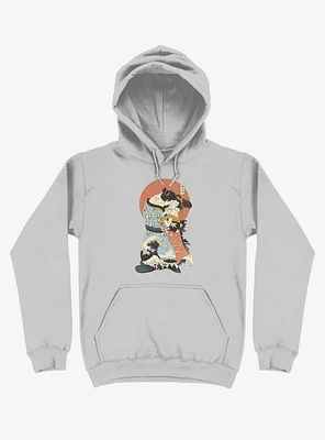 The Kiss Ukiyo-e Silver Hoodie