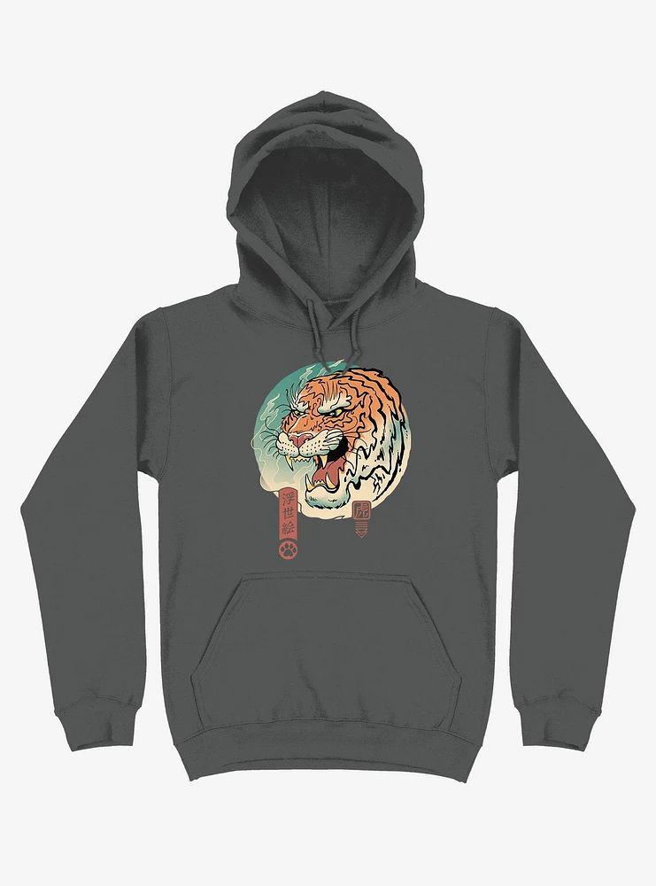 Tiger Ukiyo-e Asphalt Grey Hoodie