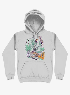 Urban Jungle Tiger Giraffe Silver Hoodie