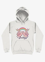 Rainbow Whatevs! White Hoodie