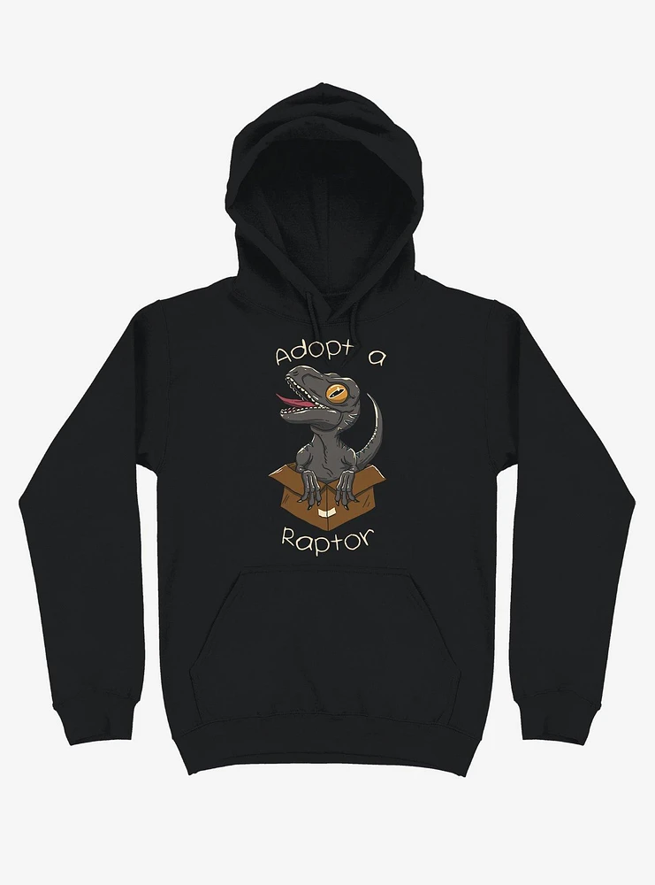 Adopt A Raptor Black Hoodie