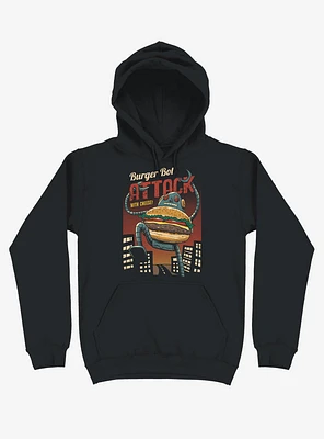 Burger Bot Black Hoodie