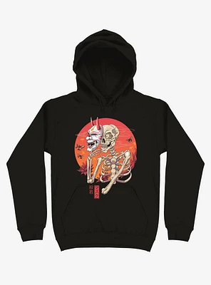 Hannya Yokai Mask Black Hoodie