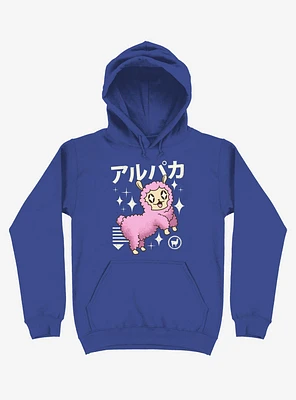 Kawaii Alpaca Royal Blue Hoodie