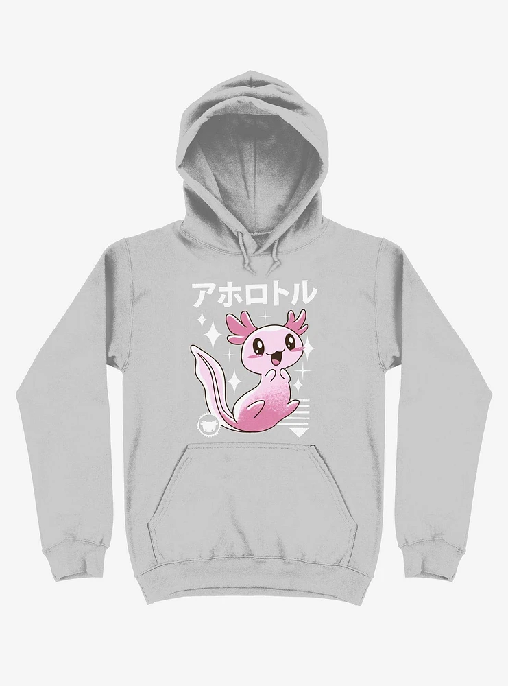 Kawaii Axolotl Silver Hoodie