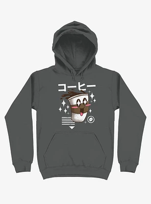 Kawaii Coffee Asphalt Grey Hoodie