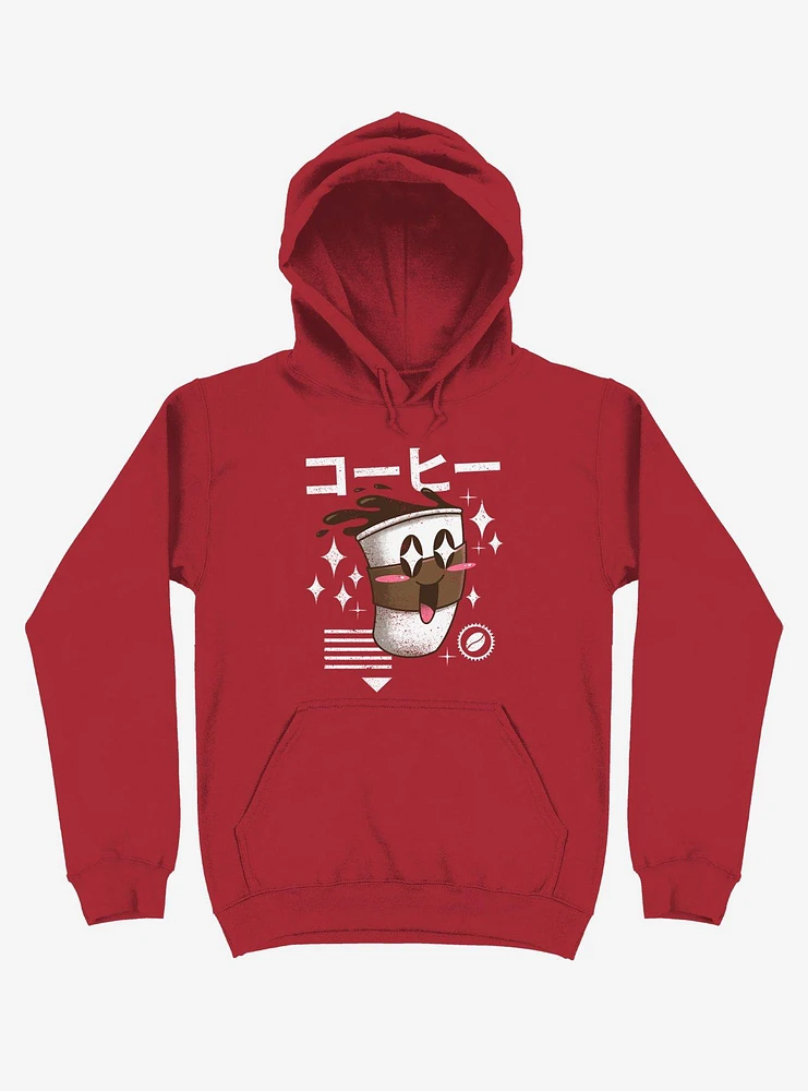 Kawaii Coffee Red Hoodie