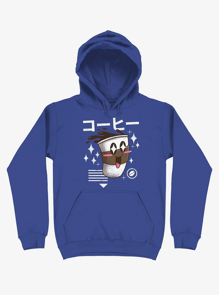 Kawaii Coffee Royal Blue Hoodie