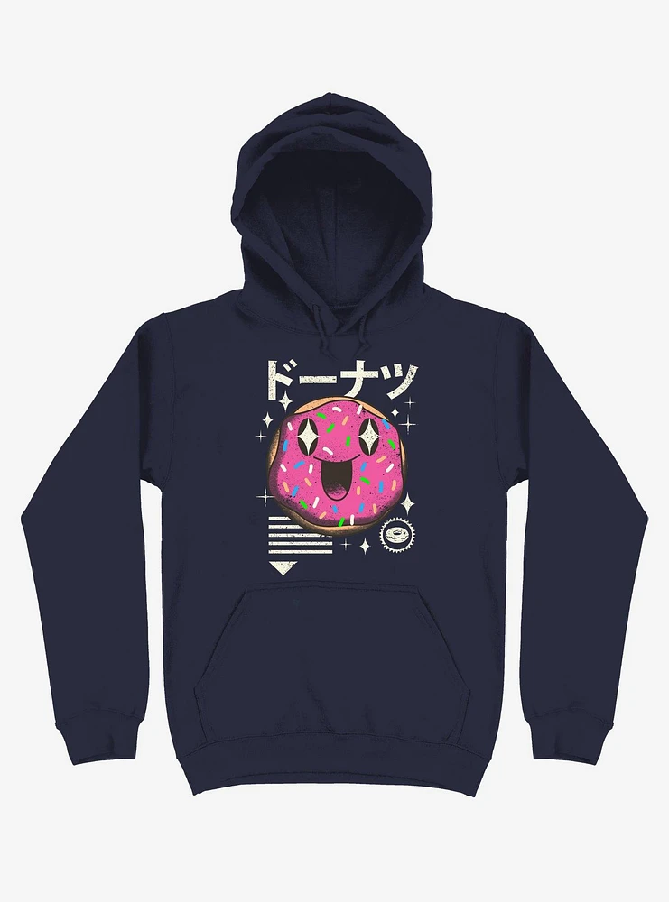 Kawaii Donut Navy Blue Hoodie