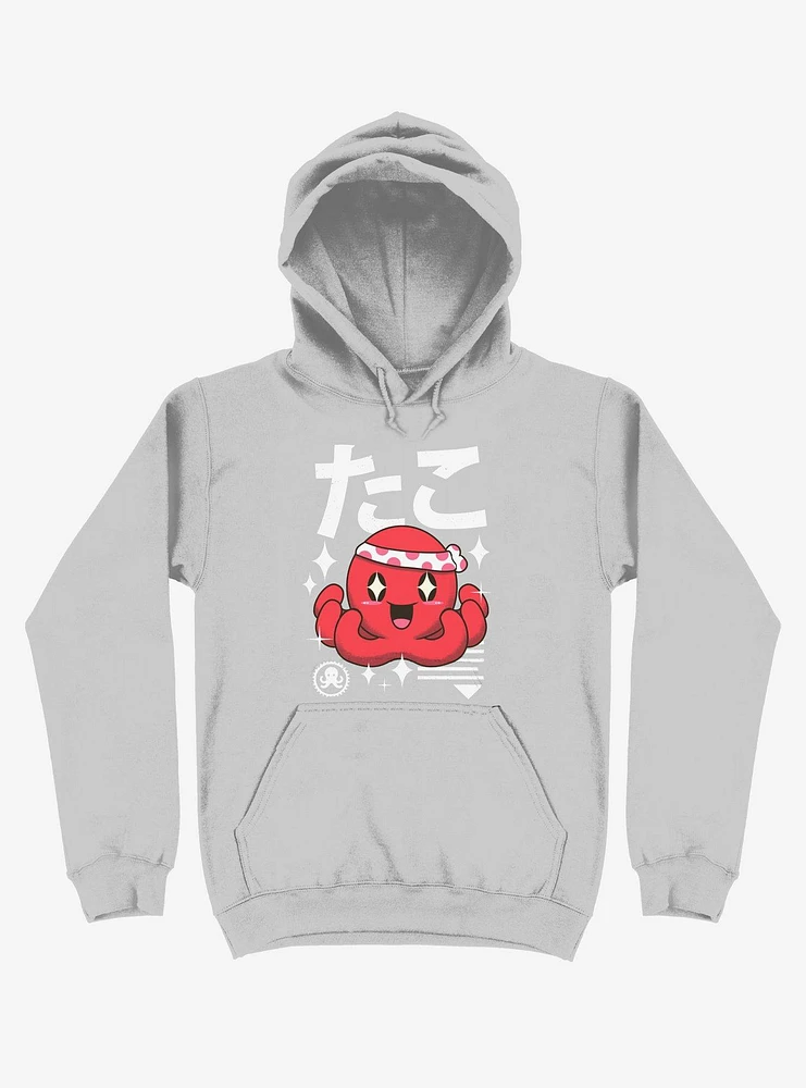 Kawaii Octopus Silver Hoodie