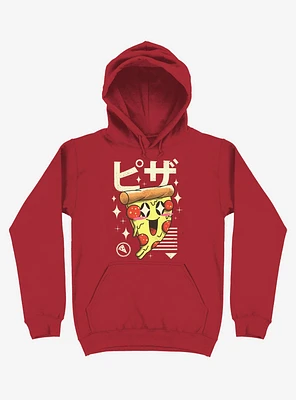 Kawaii Pizza Red Hoodie