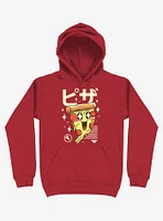 Kawaii Pizza Red Hoodie